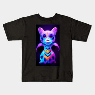 Psychedelic Kitten Kids T-Shirt